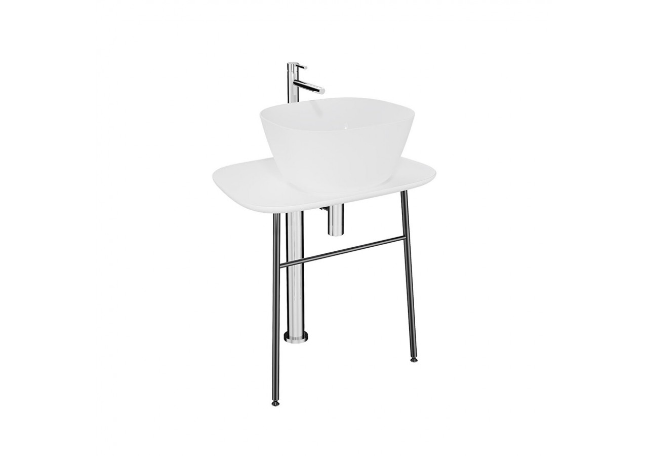 Plural console en îlot basse pour vasque, blanc, 68,5 cm - 64049 - Vitra