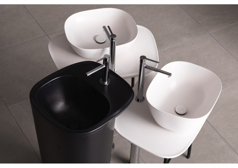 Plural console en îlot basse pour vasque, blanc, 68,5 cm - 64049 - Vitra