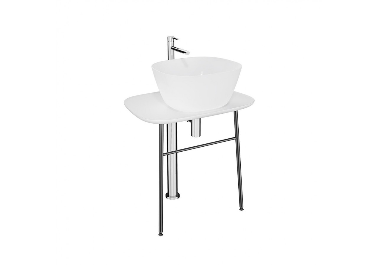 Plural console en îlot basse pour vasque, Edelweiss, 68,5 cm - 64050 - Vitra