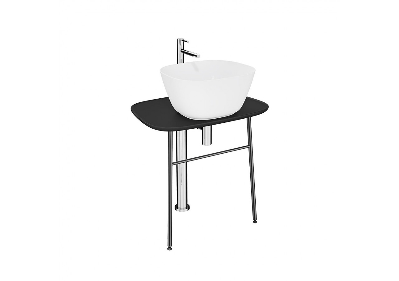 Plural console en îlot basse pour vasque, noir mat, 68,5 cm - 64051 - Vitra