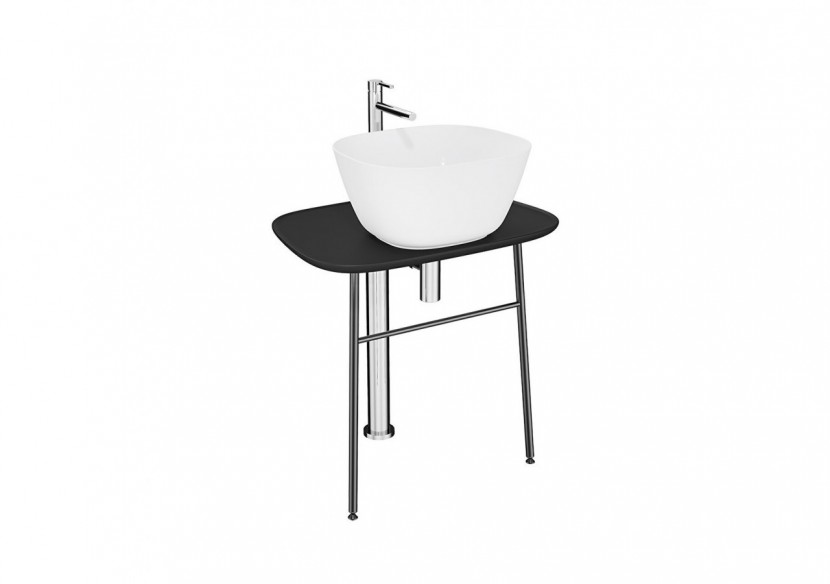 Plural console en îlot basse pour vasque, noir mat, 68,5 cm - 64051 - Vitra