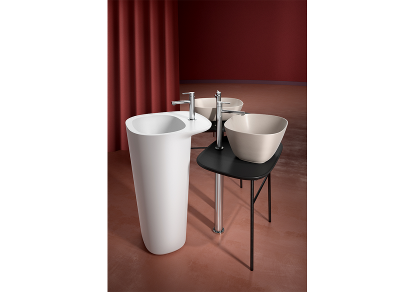 Plural console en îlot basse pour vasque, noir mat, 68,5 cm - 64051 - Vitra