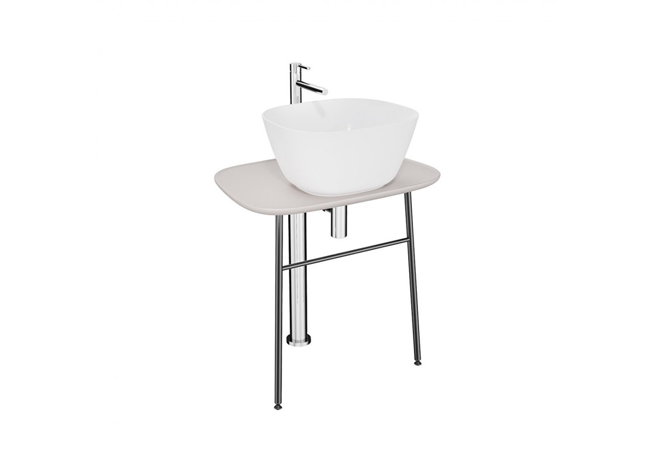 Plural console en îlot basse pour vasque, taupe mat, 68,5 cm - 64052 - Vitra