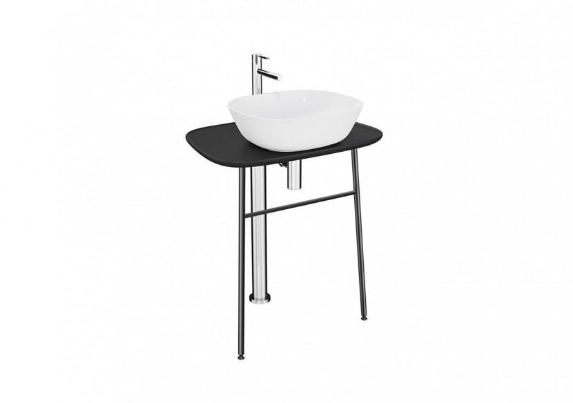 Plural console en îlot haute pour vasque, noir mat, 68,5 cm - 64056 - Vitra