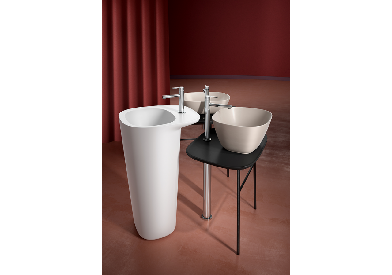 Plural console en îlot haute pour vasque, noir mat, 68,5 cm - 64056 - Vitra