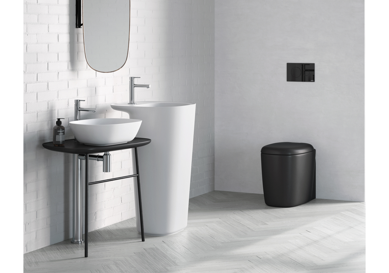 Plural console en îlot haute pour vasque, noir mat, 68,5 cm - 64056 - Vitra