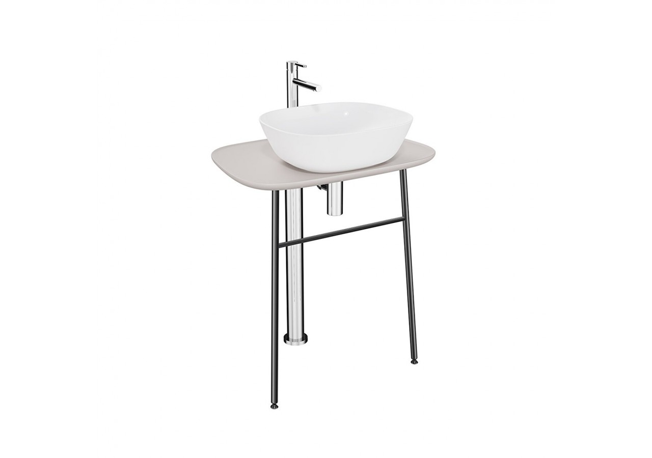 Plural console en îlot haute pour vasque, taupe mat, 68,5 cm - 64057 - Vitra