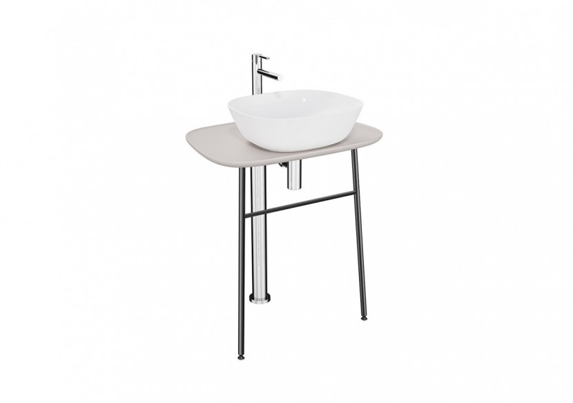 Plural console en îlot haute pour vasque, taupe mat, 68,5 cm - 64057 - Vitra