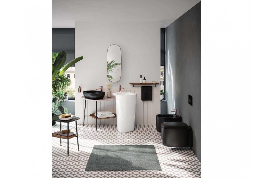 Plural table avec console en céramique, noir mat, 56,5 cm - 64066 - Vitra