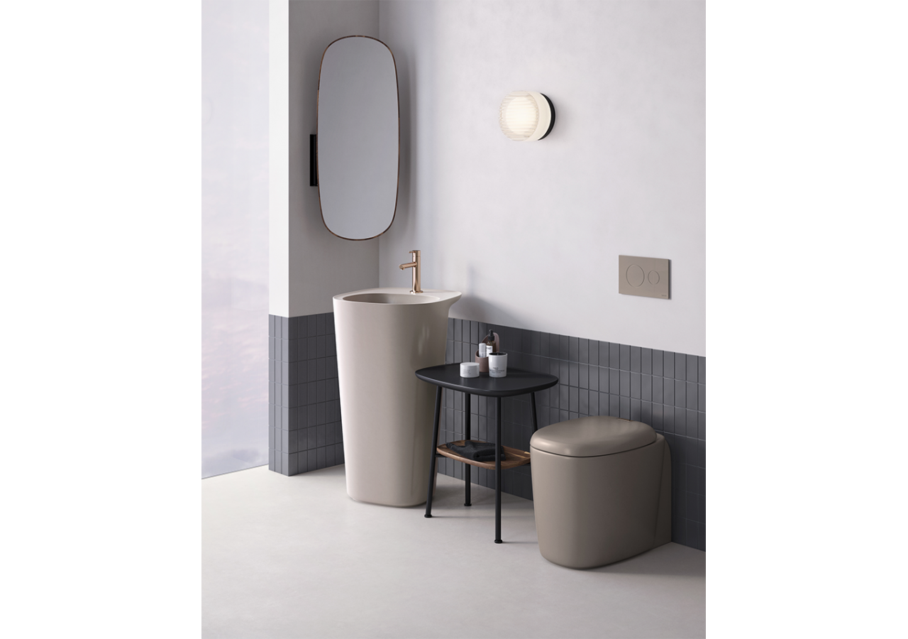 Plural table avec console en céramique, noir mat, 56,5 cm - 64066 - Vitra