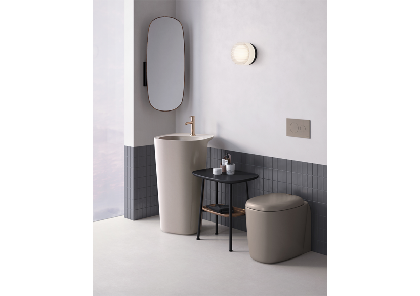 Plural table avec console en céramique, noir mat, 56,5 cm - 64066 - Vitra