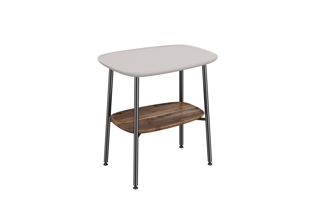 Plural table avec console en céramique, taupe mat, 56,5 cm - 64067 - Vitra