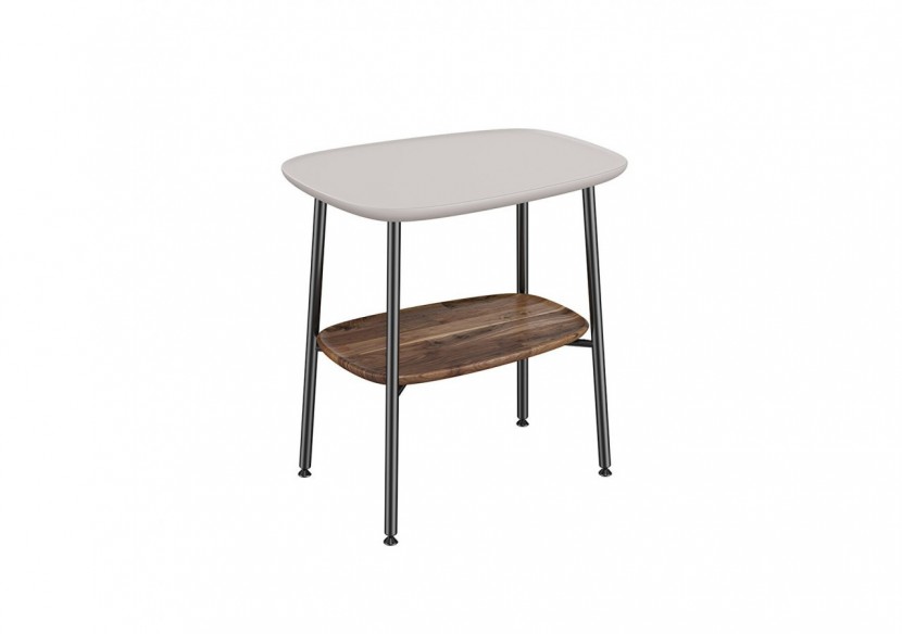 Plural table avec console en céramique, taupe mat, 56,5 cm - 64067 - Vitra