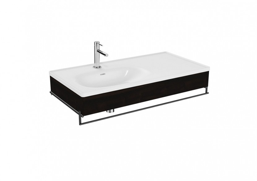 Equal plan céramique asym., avec panneau en bois et porte-serv., orme, 100 cm - 64089 - Vitra Equal plan céramique asym., avec panneau en bois et porte-serv., orme, 100 cm - 64089 - Vitra