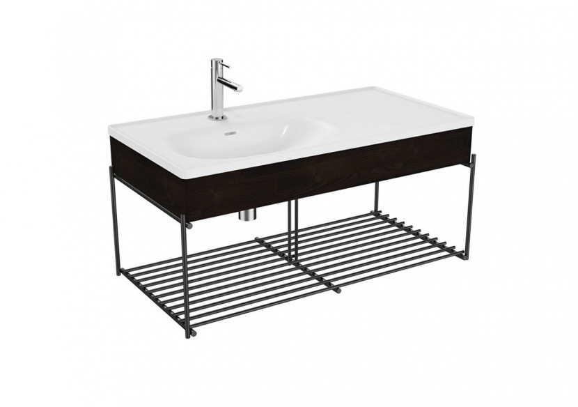 Equal plan céramique asymétrique, avec panneau en bois et étagère, orme, 100 cm - 64092 - Vitra Equal plan céramique asymétrique, avec panneau en bois et étagère, orme, 100 cm - 64092 - Vitra