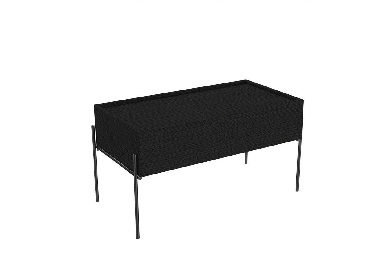 Equal armoire basse, 80 cm, chêne noir structure - 64109 - Vitra