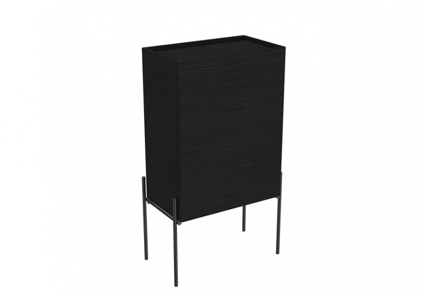 Equal armoire mi-haute, 45 cm, chêne noir structure, gauche - 64116 - Vitra Equal armoire mi-haute, 45 cm, chêne noir structure, gauche - 64116 - Vitra