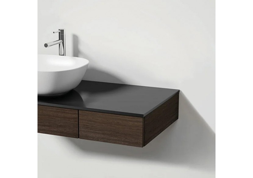 Origin plan de toilette avec tiroir, 90 cm, orme, découpe pour siphon à gauche - 65674 - Vitra