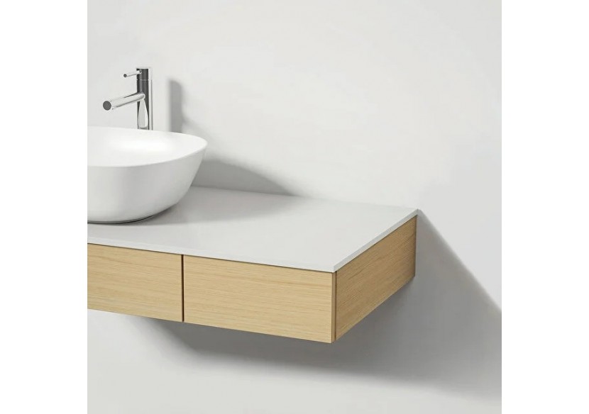 Origin plan de toilette avec tiroir, 120 cm, chêne ferrera, middle hole, centre - 65688 - Vitra