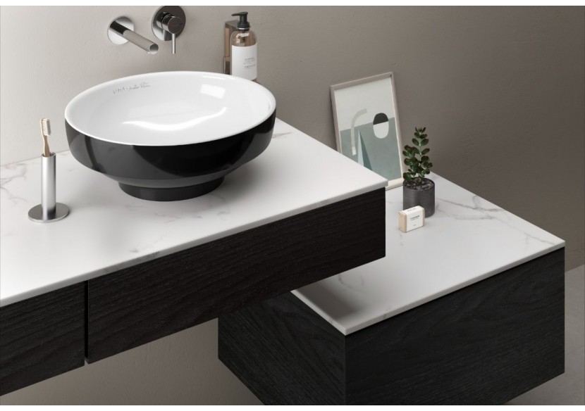 Origin plan de toilette avec tiroir, 150 cm, chêne noir structure, centre - 65695 - Vitra
