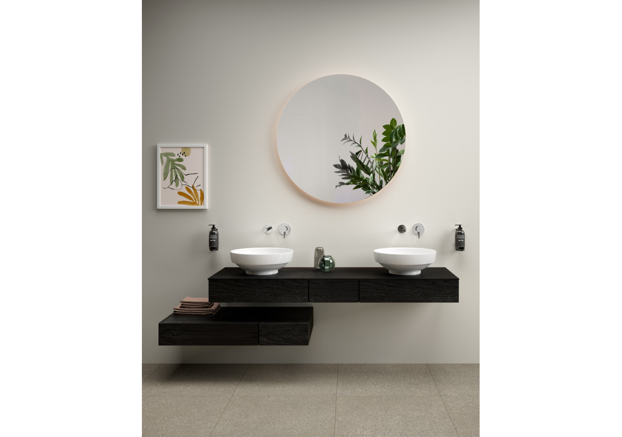 Origin module complémentaire avec tiroir, 90 cm, chêne noir structure, gauche - 65701 - Vitra