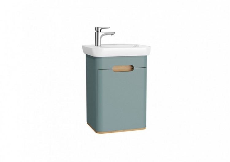 Sento meuble avec plan céramique,50cm, vert fjord mat, porte, charnière à gauche - 65868 - Vitra