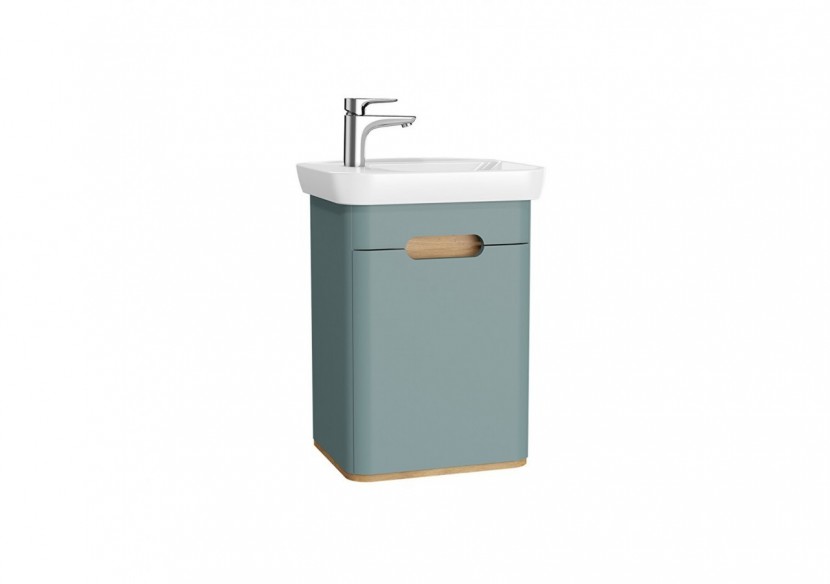 Sento meuble avec plan céramique,50cm, vert fjord mat, porte, charnière à gauche - 65868 - Vitra