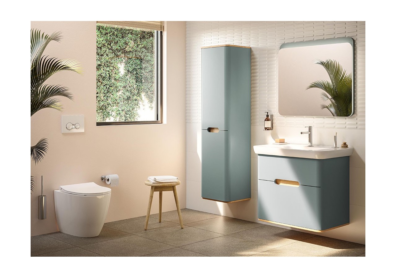 Sento meuble avec plan céramique, 98 cm, vert fjord mat, 2 tiroirs coulissante - 65878 - Vitra