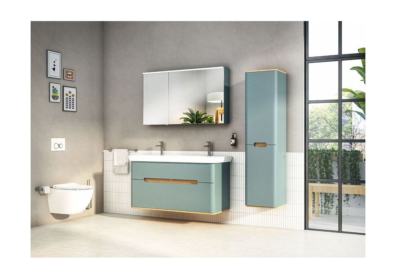 Sento colonne,40cm, vert fjord mat, 2 portes, charnière à droite - 65895 - Vitra