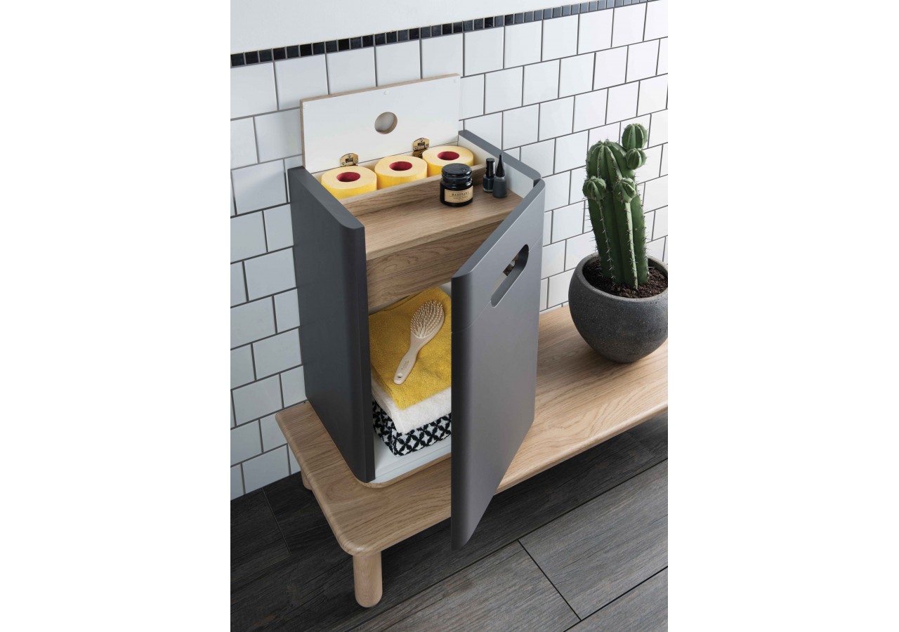 Sento armoire mi-haute,40cm, vert fjord mat, 1 porte, charnière à gauche - 65898 - Vitra