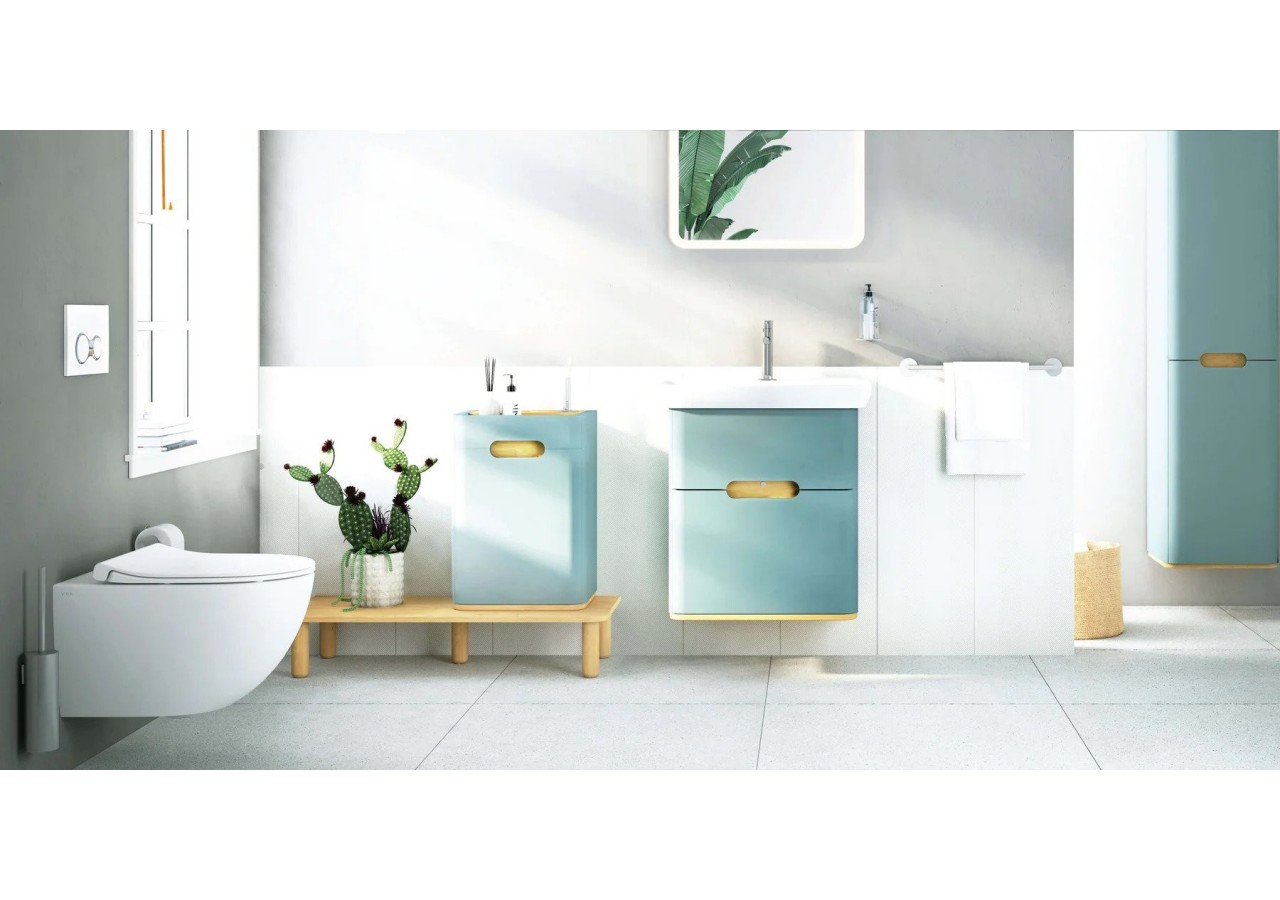 Sento armoire mi-haute,40cm, vert fjord mat, 1 porte, charnière à droite - 65899 - Vitra