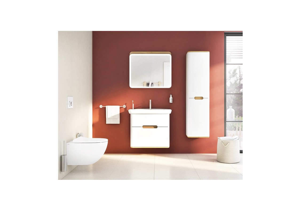 Sento meuble avec plan céramique, 78 cm, gris clair mat, 2 tiroirs coulissante - 65989 - Vitra