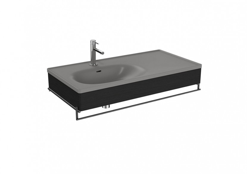 Equal plan cér. asym., panneau en bois et porte-serv., chêne noir str., 100cm - 66058 - Vitra Equal plan cér. asym., panneau en bois et porte-serv., chêne noir str., 100cm - 66058 - Vitra