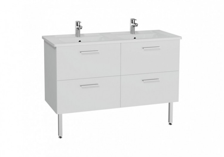 MIA set de meuble, avec 4 tiroirs, sans miroir+éclairage, blanc, 120 cm - 66078 - Vitra