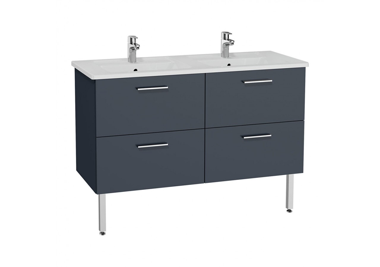 MIA set de meuble, avec 4 tiroirs, sans miroir+éclairage, anthracite, 120 cm - 66098 - Vitra