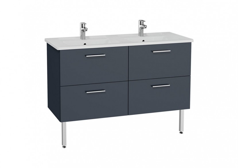 MIA set de meuble, avec 4 tiroirs, sans miroir+éclairage, anthracite, 120 cm - 66098 - Vitra MIA set de meuble, avec 4 tiroirs, sans miroir+éclairage, anthracite, 120 cm - 66098 - Vitra