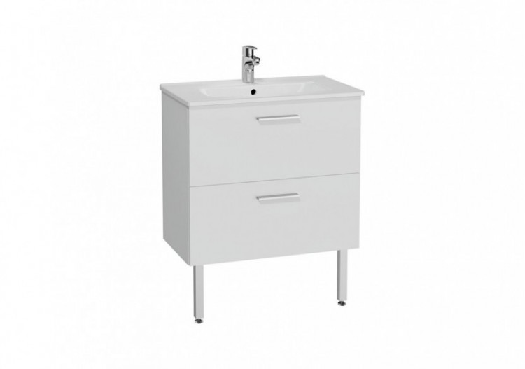 MIA set de meuble, avec 2 tiroirs, sans miroir+éclairage, blanc, 70 cm - 66103 - Vitra