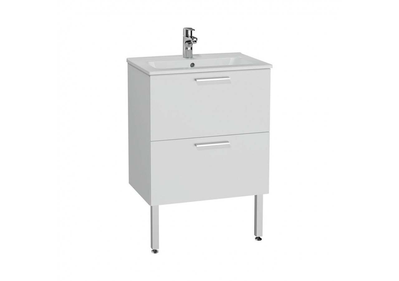 MIA set de meuble, avec 2 tiroirs, sans miroir+éclairage, blanc, 60 cm - 66106 - Vitra