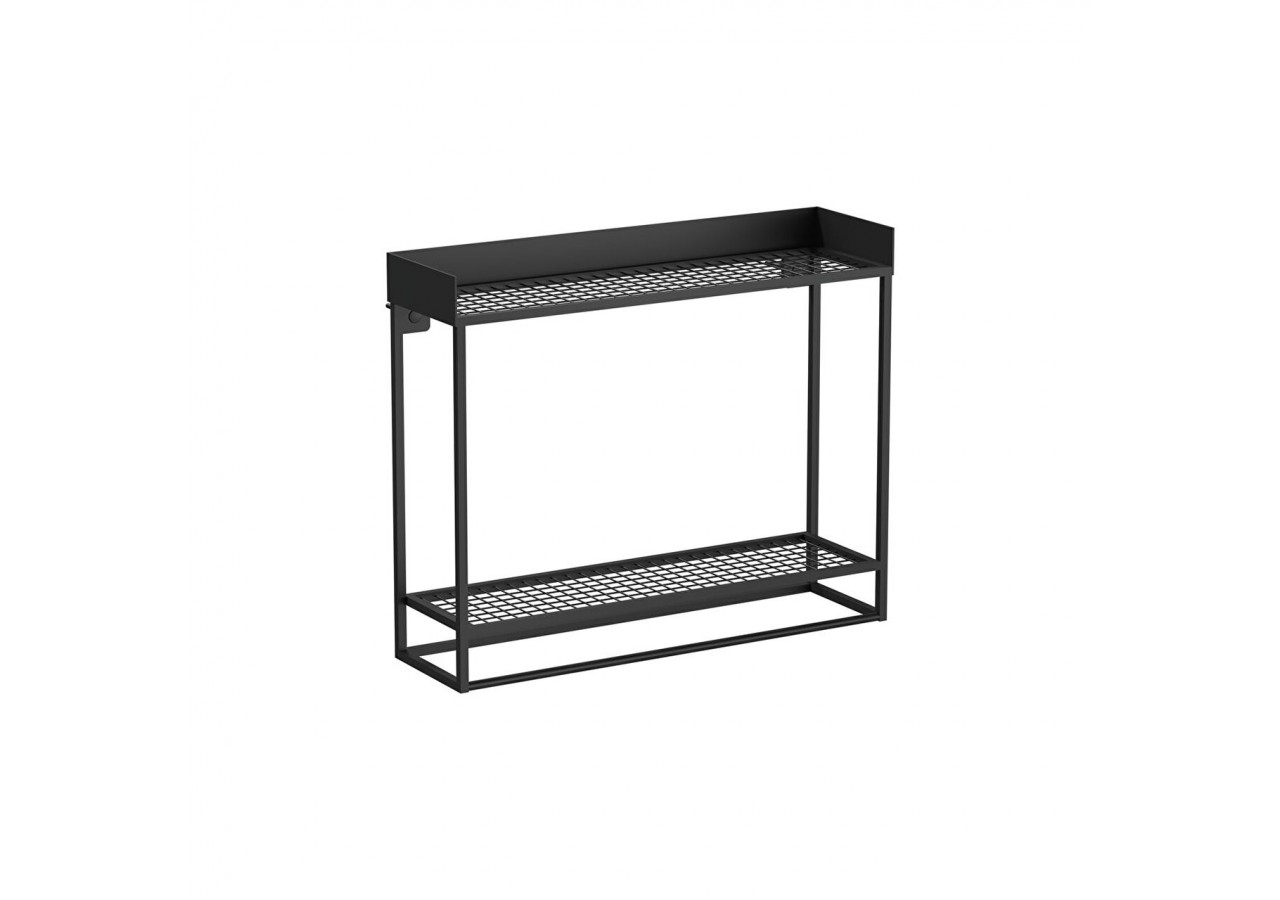 ArchiPlan Étagère double, 45 cm, Métal noir - 66606 - Vitra
