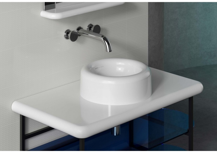 Liquid Meuble sous vasque avec étagères ouvertes en verre bleu, sur pied, 100 cm Verre bleu -66738-Vitra Liquid Meuble sous vasque avec étagères ouvertes en verre bleu, sur pied, 100 cm Verre bleu -66738-Vitra