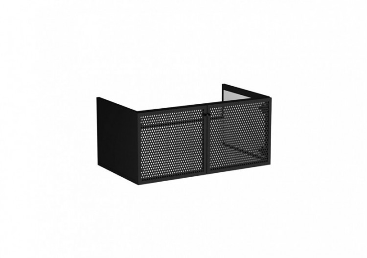 Liquid Meuble sous vasque avec portes en maille métallique, mural, 100 cm Maille métallique -66740-Vitra