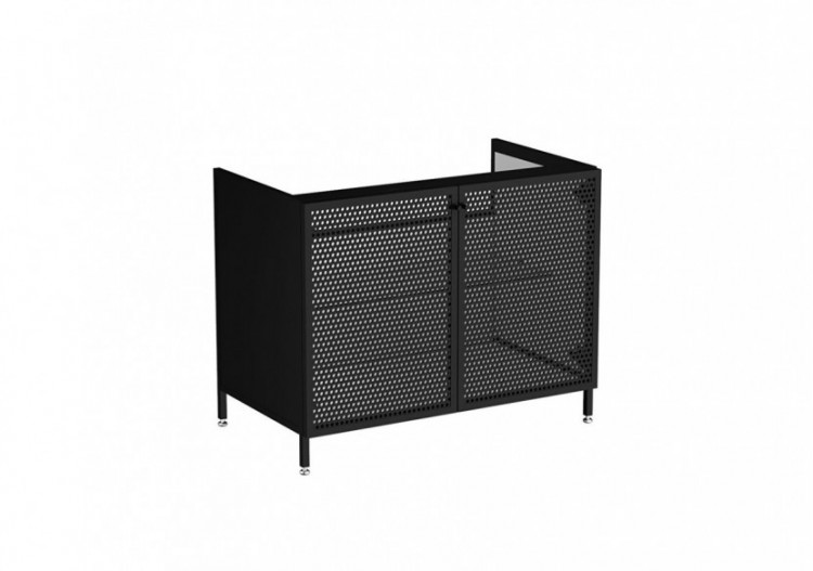 Liquid Meuble sous vasque avec portes en maille métallique, sur pied, 100 cm Maille métallique -66742-Vitra