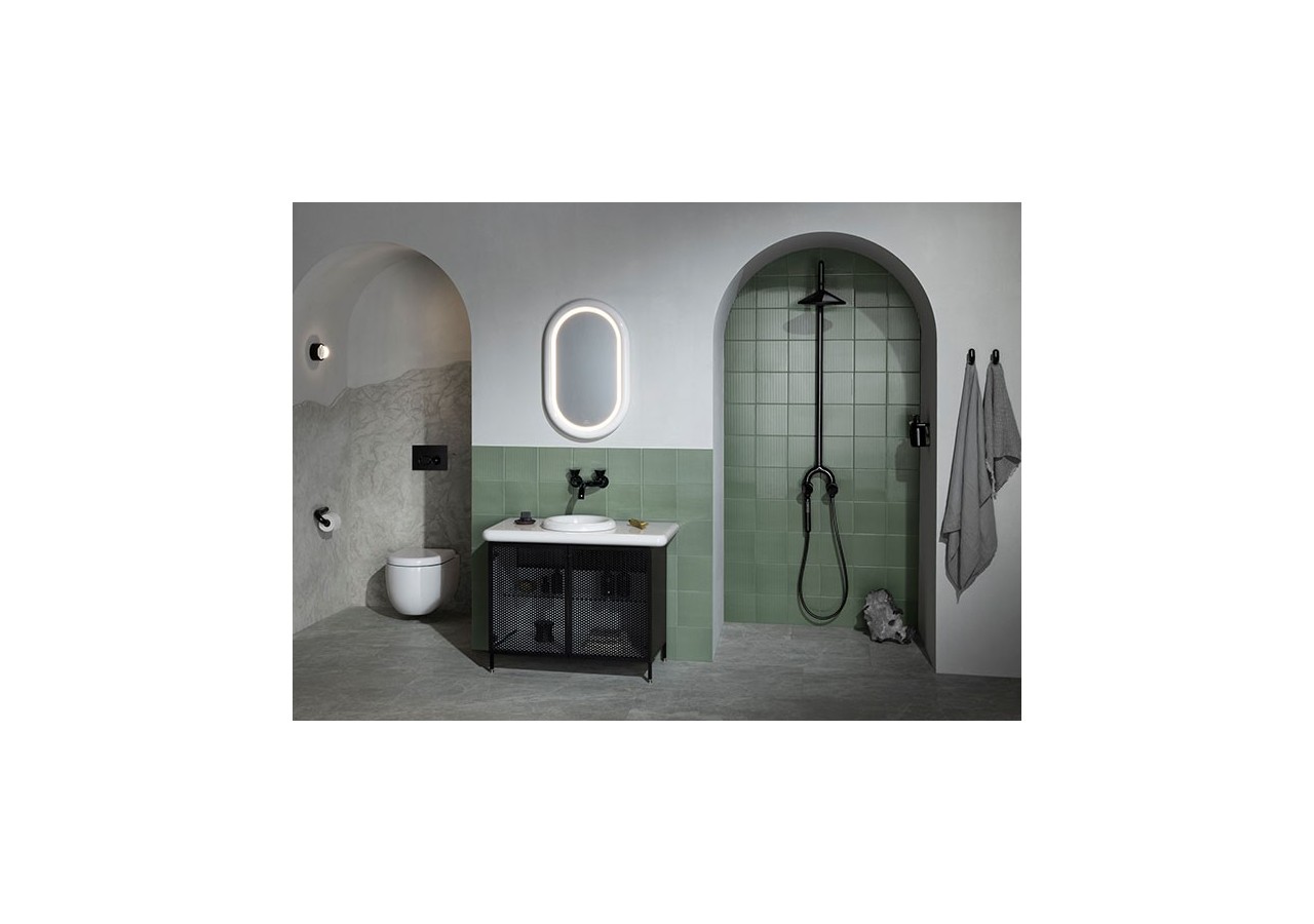 Liquid Meuble sous vasque avec portes en maille métallique, sur pied, 100 cm Maille métallique -66742-Vitra