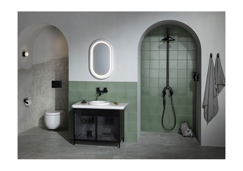 Liquid Meuble sous vasque avec portes en maille métallique, sur pied, 100 cm Maille métallique -66742-Vitra Liquid Meuble sous vasque avec portes en maille métallique, sur pied, 100 cm Maille métallique -66742-Vitra
