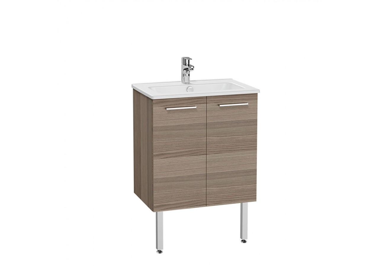 MIA set de meuble avec plan céramique, 60 cm, 2 portes, pieds chromés, cordoba - 67435 - Vitra