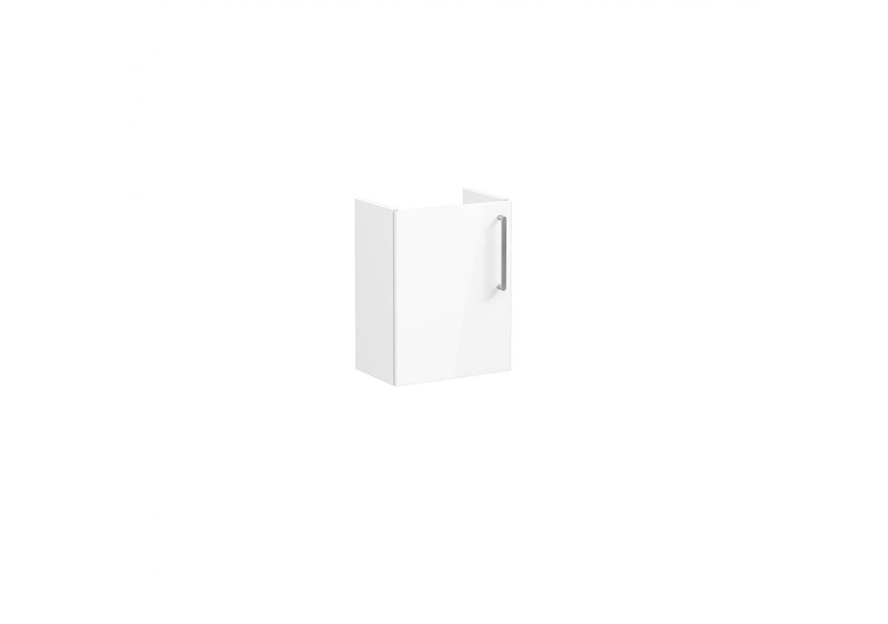 Root Meuble sous vasque, avec portes, 45 cm, compact, trou de robinet à droite, Blanc brillant, sans lavabo, Gauche -67812-Vitra