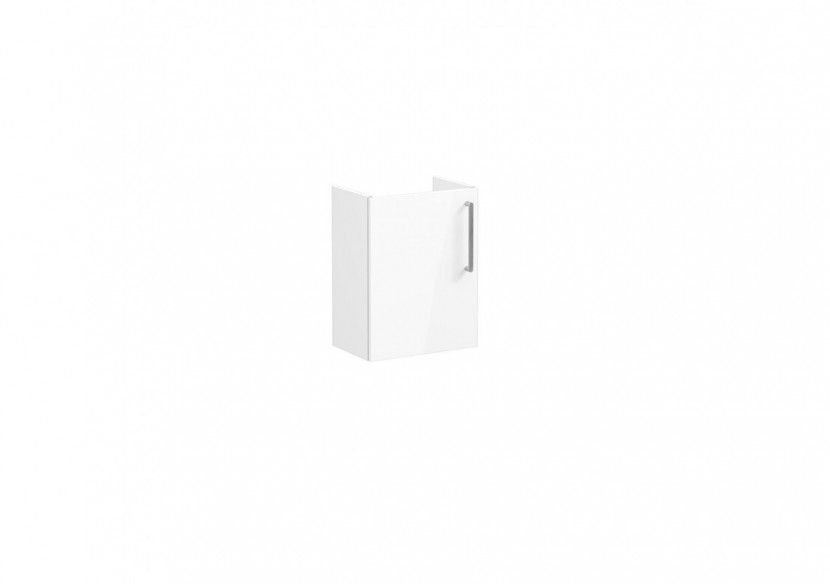 Root Meuble sous vasque, avec portes, 45 cm, compact, trou de robinet à droite, Blanc brillant, sans lavabo, Gauche -67812-Vitra Root Meuble sous vasque, avec portes, 45 cm, compact, trou de robinet à droite, Blanc brillant, sans lavabo, Gauche -67812-Vitra