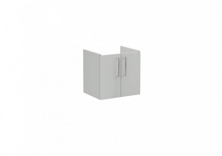 Root Meuble de lavabo, avec portes, 60 cm, Gris perle brillant, sans lavabo - 67873 - Vitra