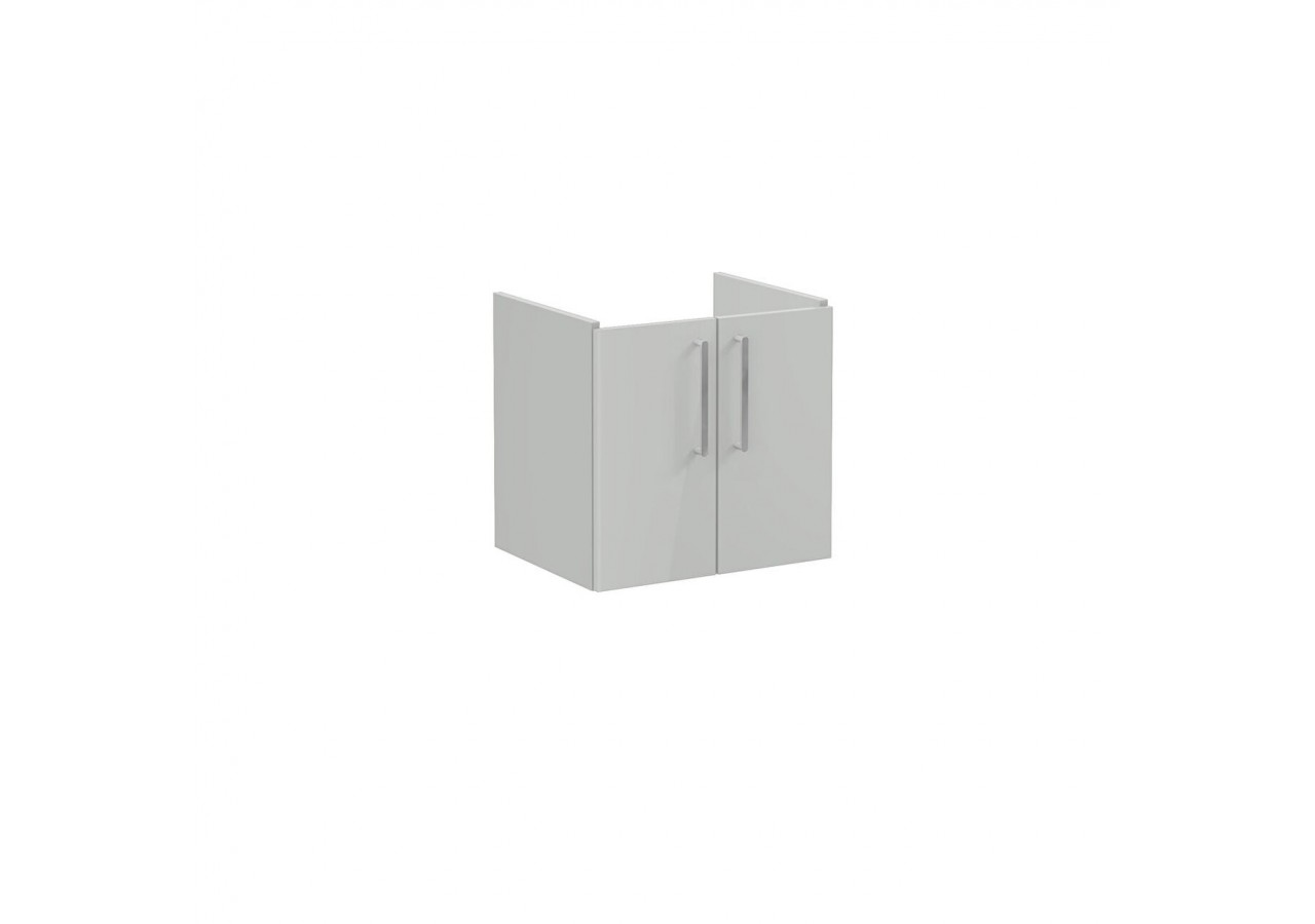 Root Meuble de lavabo, avec portes, 60 cm, Gris perle brillant, sans lavabo - 67873 - Vitra