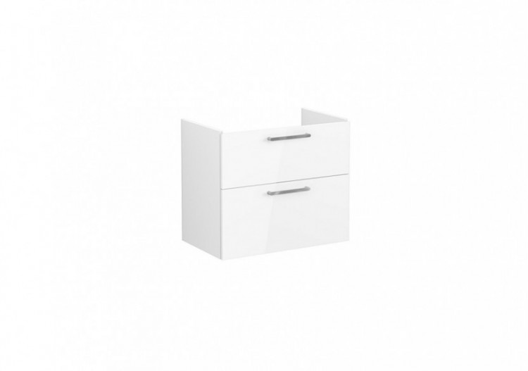 Root Meuble de lavabo, avec deux tiroirs, 80 cm, Blanc brillant, sans lavabo - 67952 - Vitra